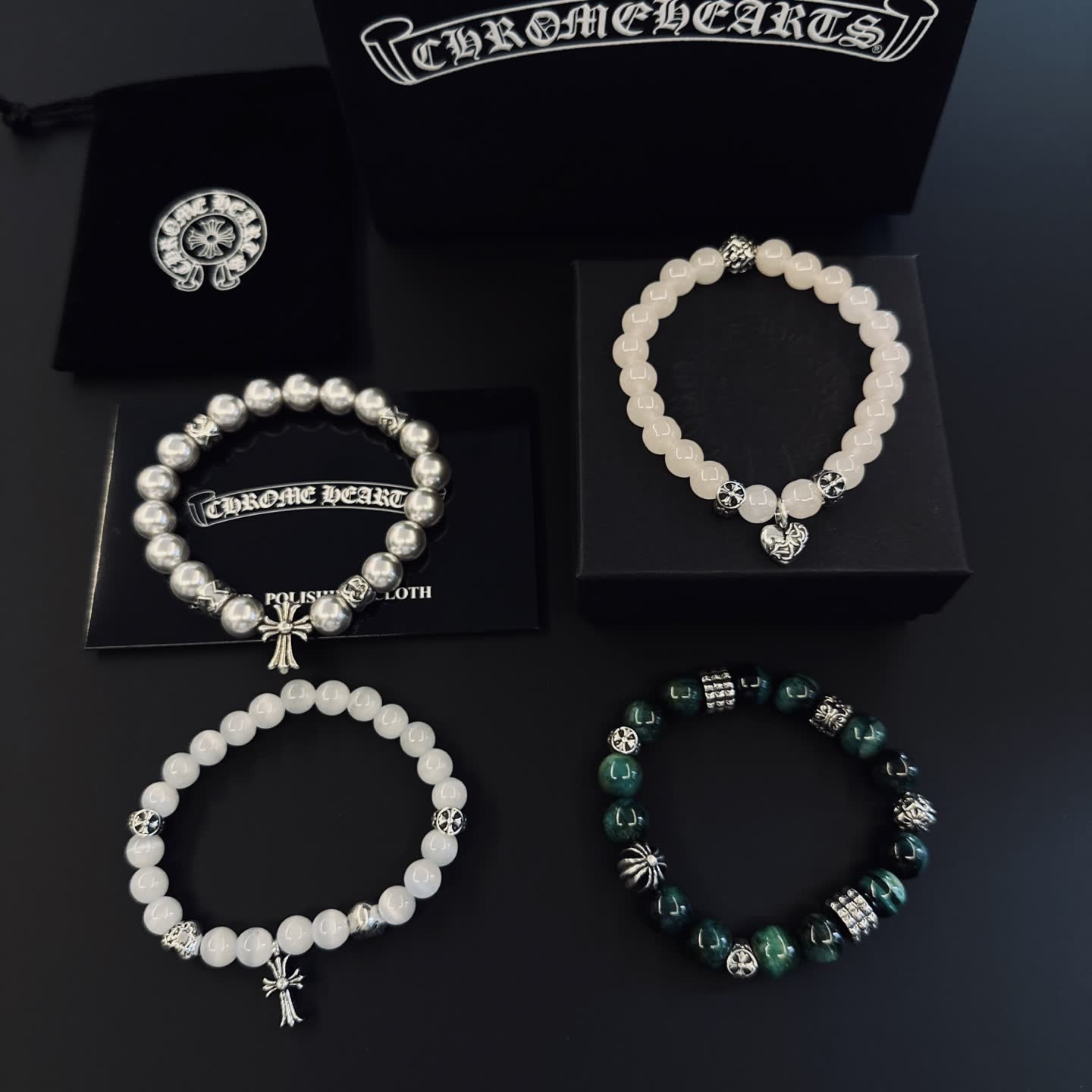 Chrome Hearts Beaded Bracelet Set Chrome Hearts Beaded Bracelet Set